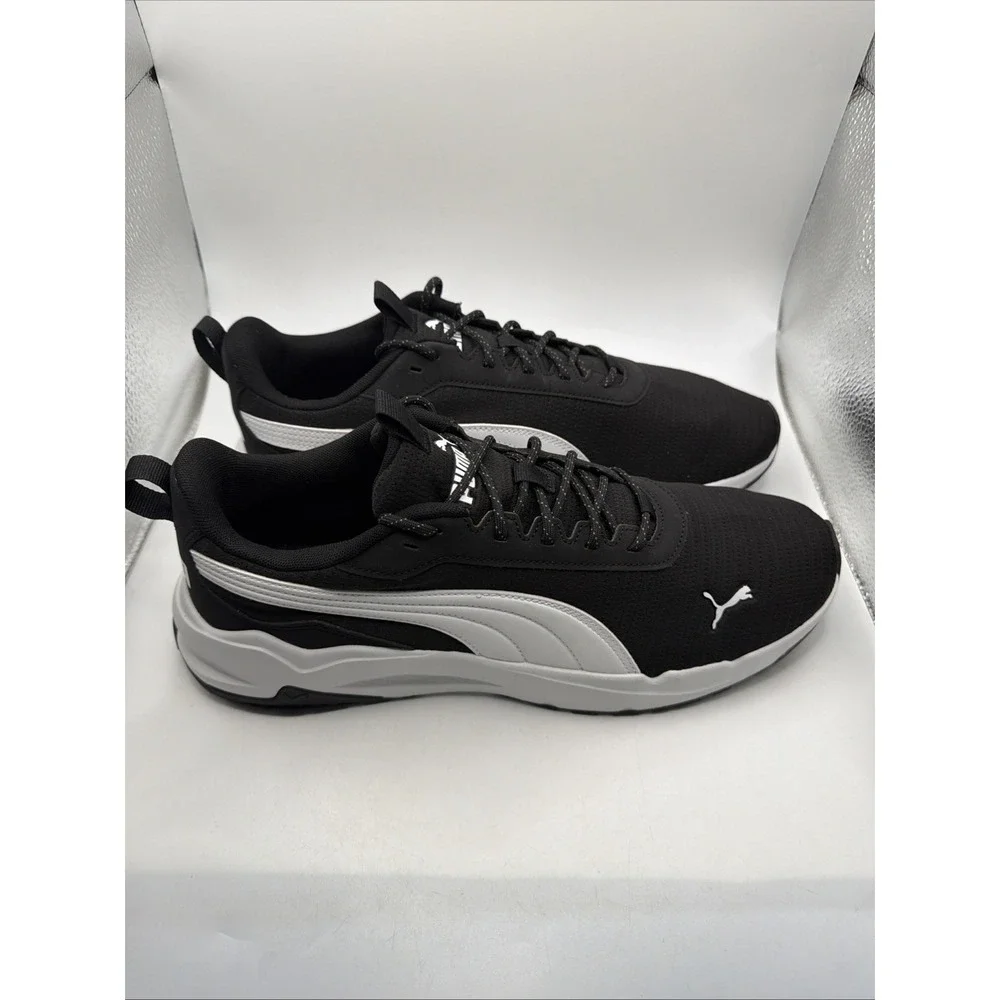 Puma Zip C Men's Sneaker Black White Athletic Running Shoes Size 12 New